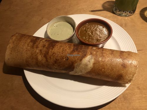 Masala dosa with a very nice coconut dip  at Namaste Bistro in Zagreb