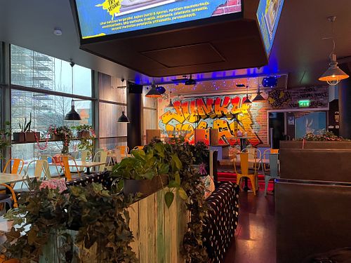 Inside at Junk y Vegan in Helsinki