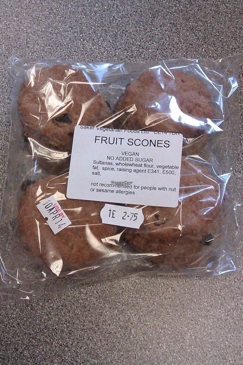 Vegan, organic fruit scones at Olive Branch in Bradford