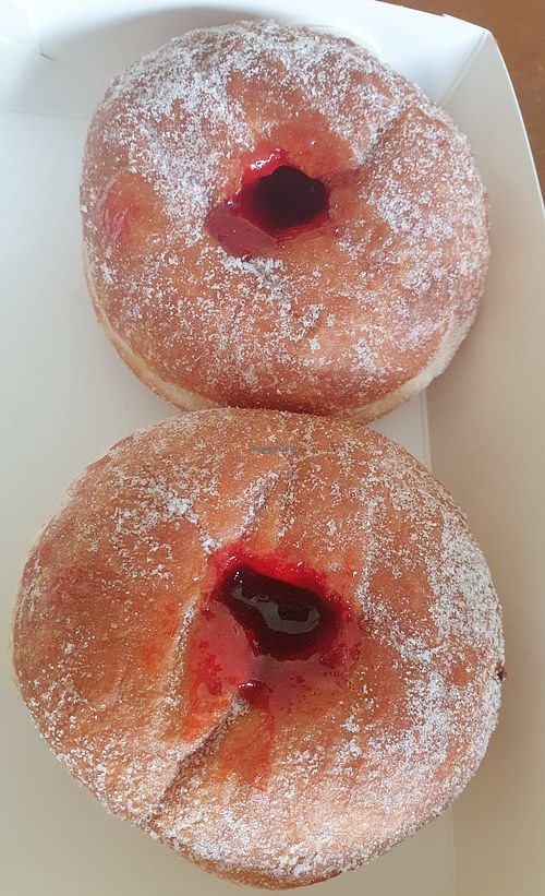 Vegan jam donuts at Elmore Bakery in Elmore