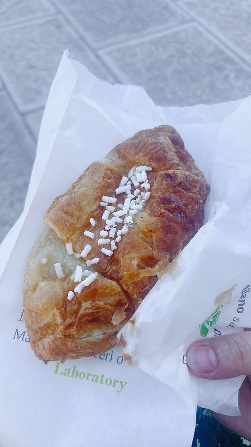 vegan croissant with cream filling  at Martinucci Laboratory in Bari