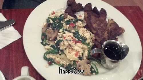 Tofu Scramble, Sausage and French Toast at V Note in New York City