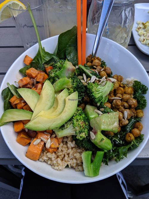 Yoga Bowl with Avocado at Communitea Cafe in Canmore