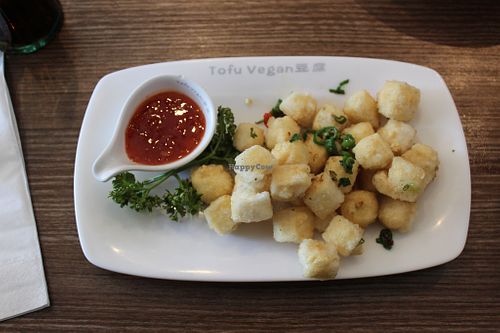 fried tofu with salt and Sichuan pepper at Tofu Vegan - Islington in North London