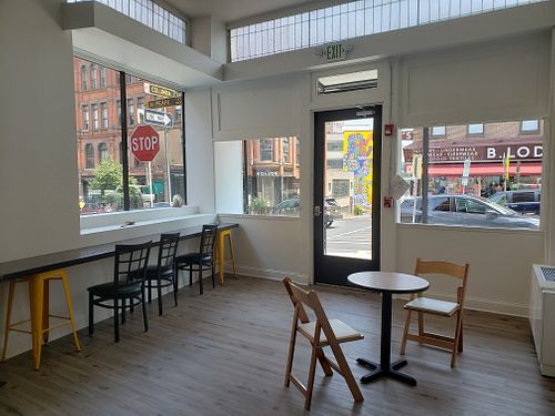 Dining room.  at Wizard Burger in Albany