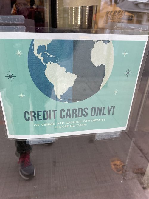 No dirty cash!  at Herbie Butcher's Fried Chicken in Minneapolis