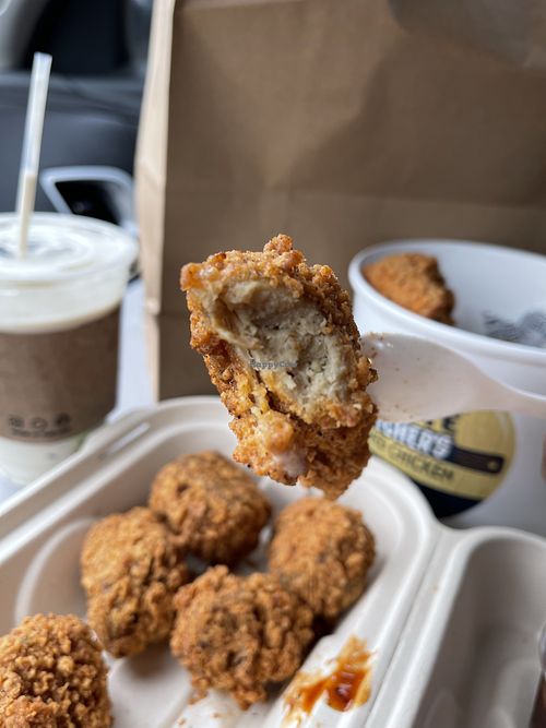 Inside the chicken   at Herbie Butcher's Fried Chicken in Minneapolis