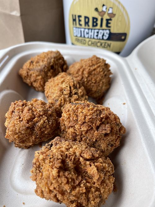 Steak Bites are very good (July special)  at Herbie Butcher's Fried Chicken in Minneapolis
