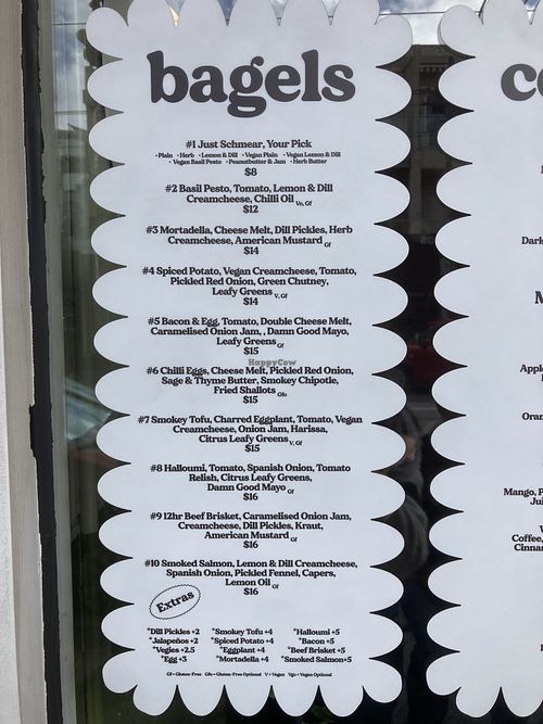 Menu  at Take Two in Brunswick East