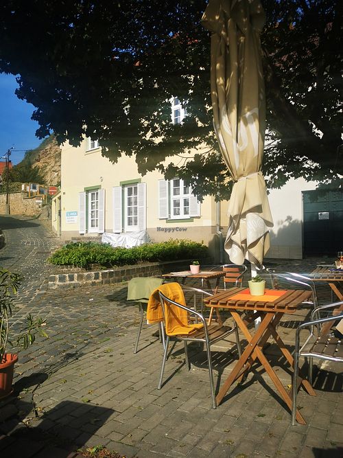 The terrace at Ragazzi bistro in Esztergom