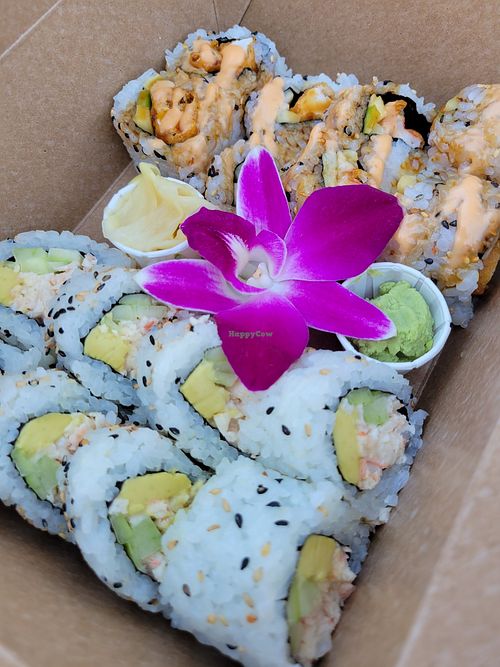California and shrimp rolls at The Plant Lab in Los Angeles