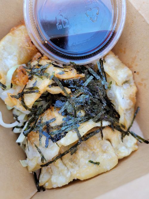 Fried gyoza at The Plant Lab in Los Angeles