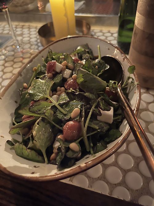 Watercress salad  at Soda Club in New York City