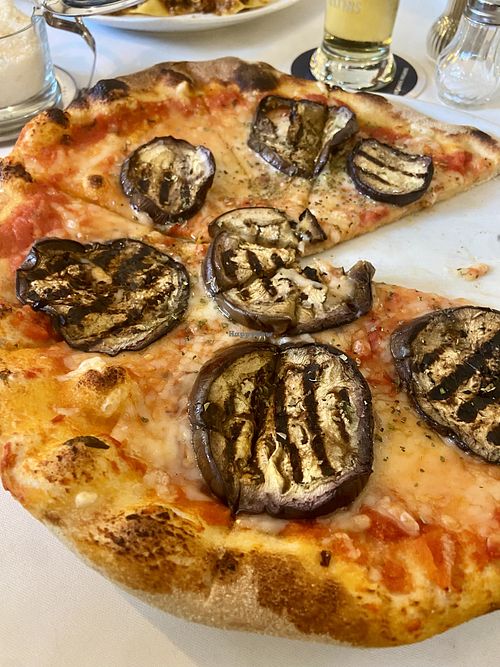 Pizza with grilled eggplant and vegan cheese   at Ciao in Moerfelden-walldorf