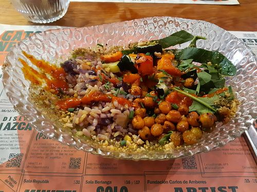 Menu of the day / Main / Chickpea bowl at Dinamita Perfumada in Madrid