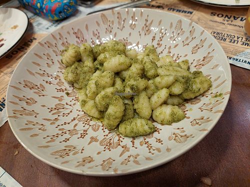 Gnocchi al pesto at Dinamita Perfumada in Madrid