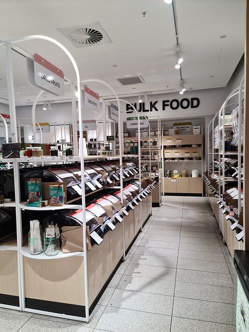 Bulk dry food bins at Graina in Maribyrnong