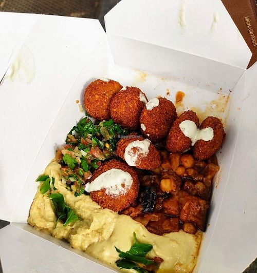 Vegan box at O'Falafel in Lyon
