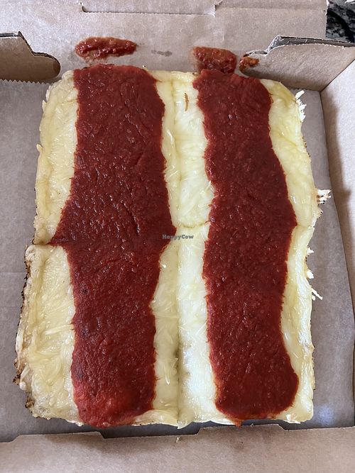 "The Reg" pizza with vegan cheesee  at Avenue Kitchen + Bar in Somerville