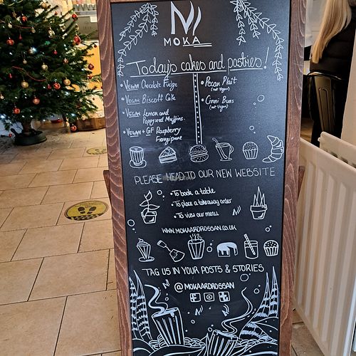 Display board at Moka  in Ardrossan