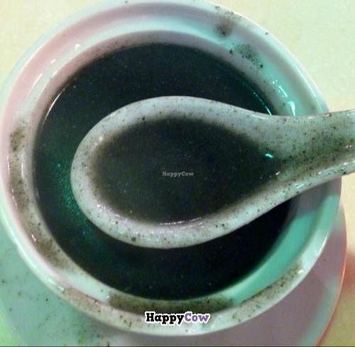 Meal #122 (dessert): Black sesame sweet soup at Veggie Source Restaurant in Hong Kong Island