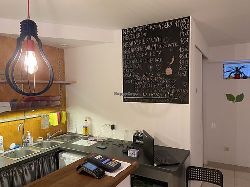 Inside the restaurant at Granvegano in Poznan