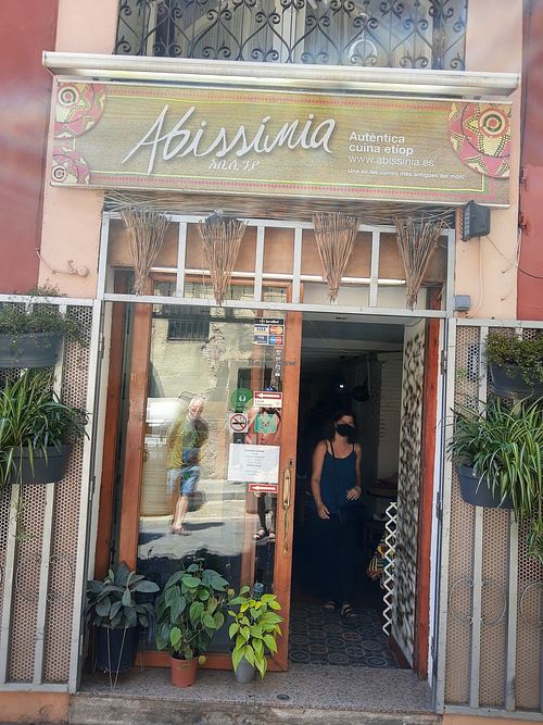 Outside at Abissinia in Barcelona