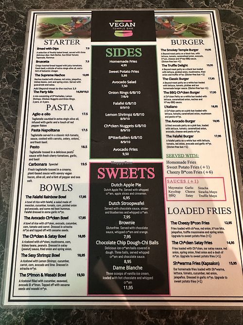   at Vegan Temple Bar in Amsterdam