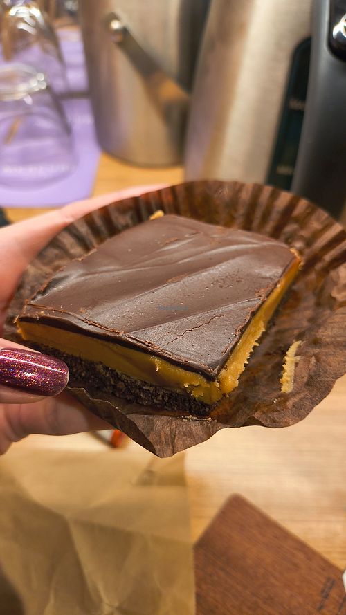 Peanut butter slice at Trappers Bakery in Goulburn