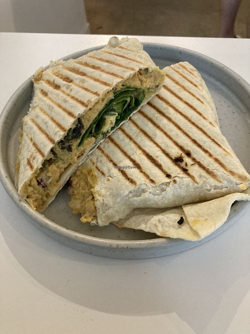 Chickpea smash wrap   at Whisk Matcha Cafe in Vancouver