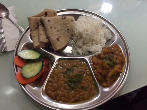 my lunch set  at Sharmaji Indian Veggie Restaurant in Kowloon