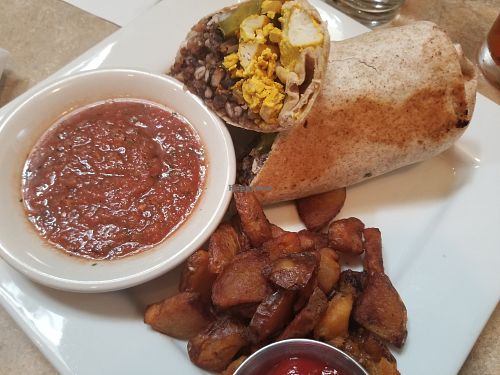 Breakfast Burrito at Laughing Seed Cafe in Asheville