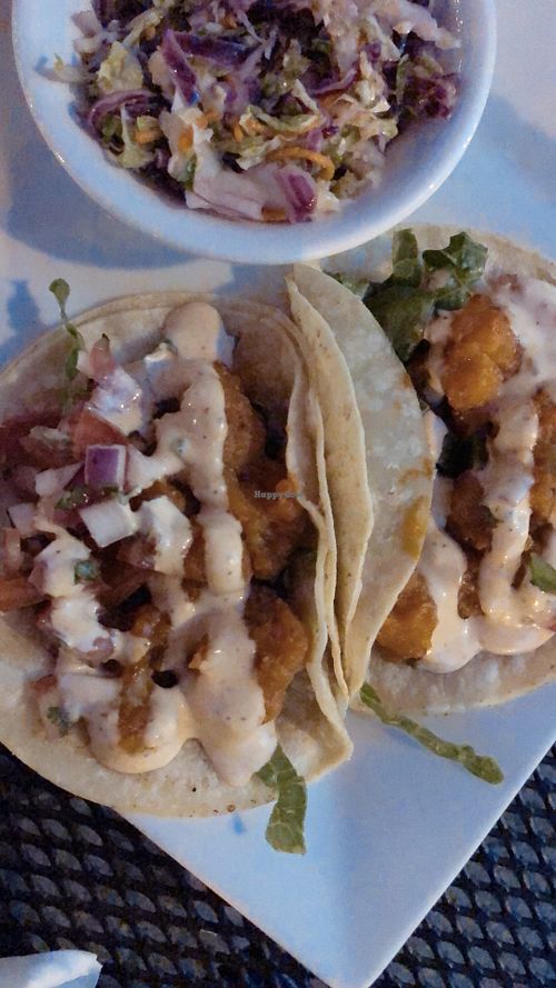 Buffalo cauliflower tacos 🌮  at Laughing Seed Cafe in Asheville