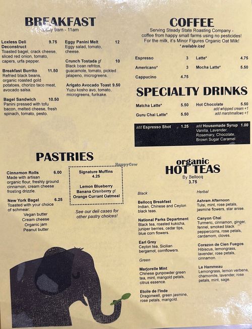 Menu for from the Desert Side  at Chef Tanya's Kitchen in Palm Desert