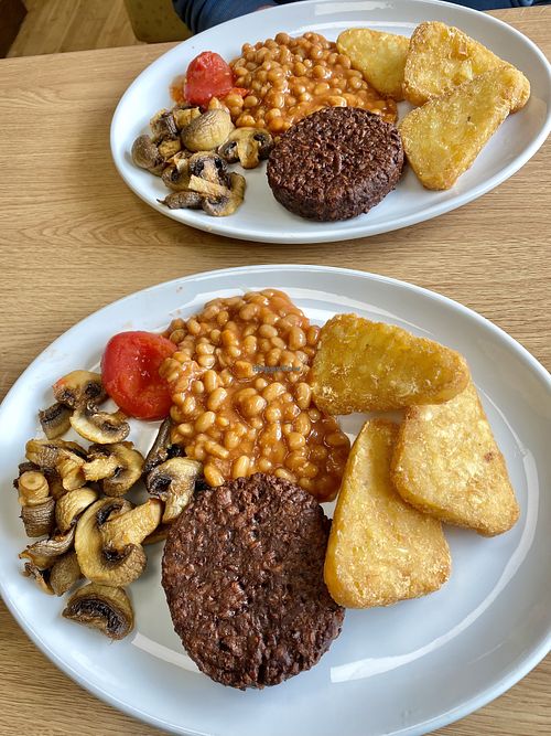 Vegetarian breakfast, modified to be vegan (see review) at The Old Police Station Cafe in Yelverton