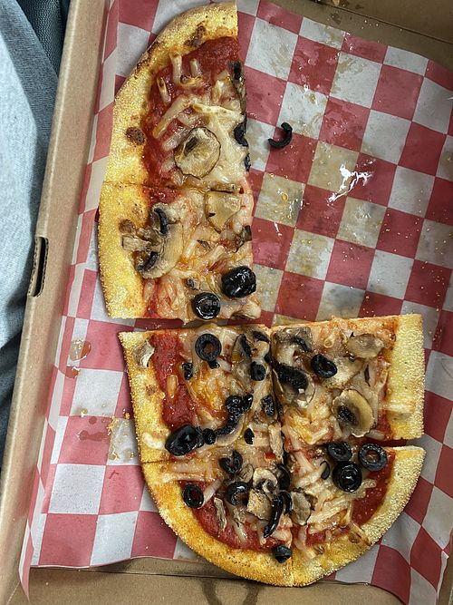 Couldn’t help myself before the photo  at Pizza at Hwy 44 in Oshkosh