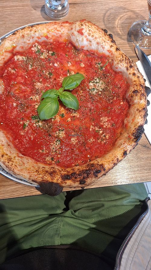 Tasty pizza (no vegan cheese available) at Hotel A in Zalec