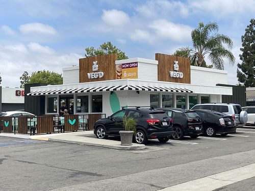 View from street at VEG'D in Costa Mesa