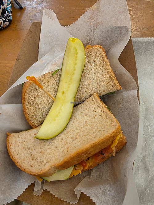 Hummus Sandwich at The Toasted Pickle in Grand Haven