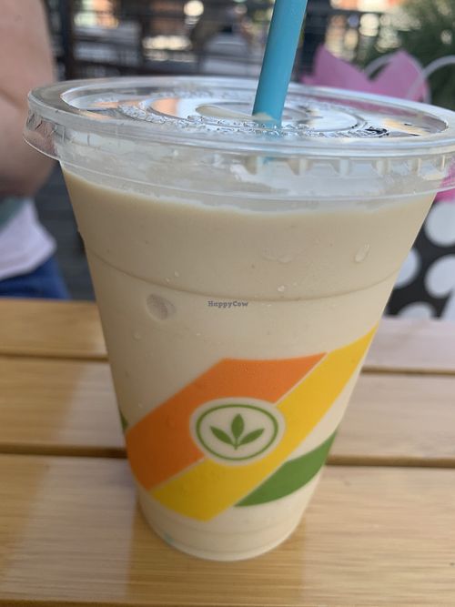Cookie butter shake (oat milk based) at Plant Power Fast Food in Sacramento