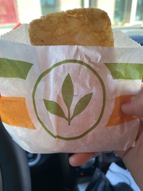 Vegan Hash Brown Patty (YUM)  at Plant Power Fast Food in Sacramento
