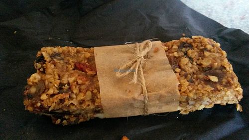 Almond and granola flapjack at Rustic Cup in Whitley Bay