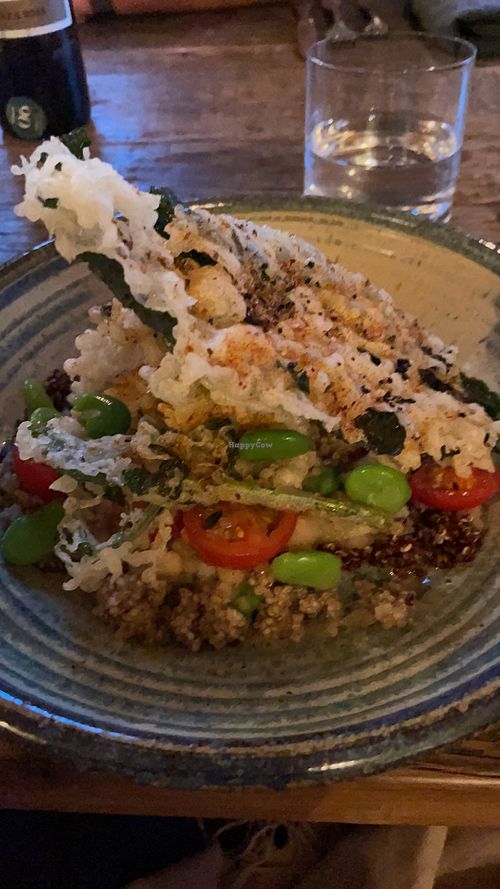 Quinoa and Tempura Vegetables at The Farmers Arms in Bideford