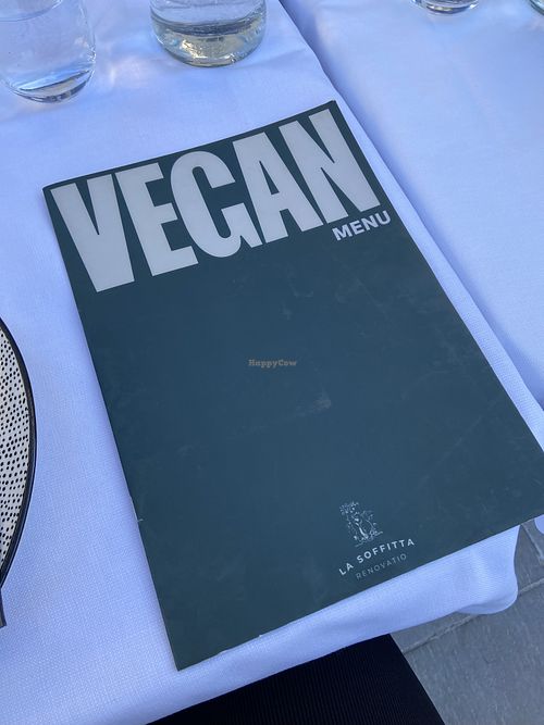 Ask for the. Vegan menu   at La Soffitta Renovatio in Rome