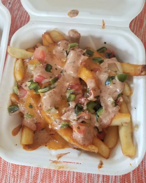 Loaded papas at Side Chicks in San Antonio