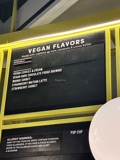 Menu (Vegan Flavors)  at Van Leeuwen Artisan Ice Cream in East Rutherford