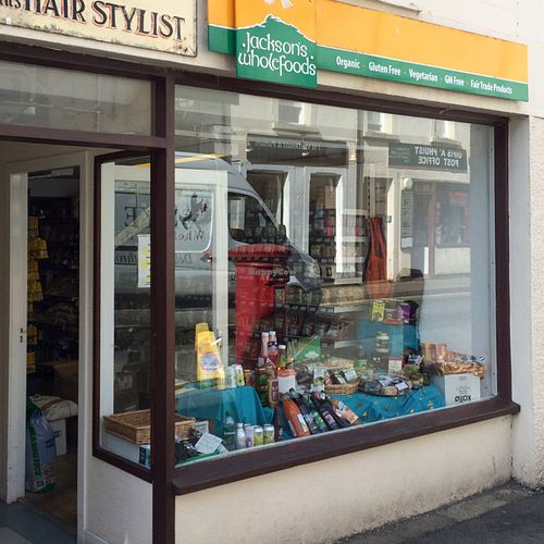 the shopwindow at Jacksons Wholefoods in Isle Of Skye