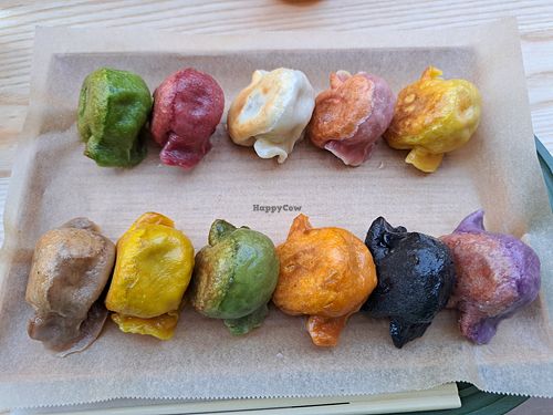 All 11 flavours, pan-fried at Vegan Gyoza Yu Cafe in Tokyo