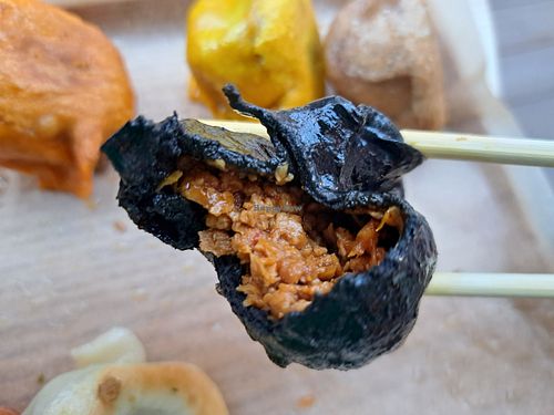 Green onion miso flavour at Vegan Gyoza Yu Cafe in Tokyo