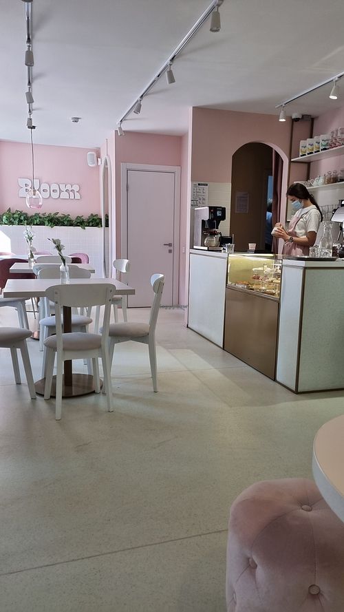 Interior at Bloom Cafe in Kyiv